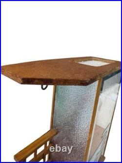 Vintage Mid Century Japanese 1950s Geisha Diorama Table Lamp Working