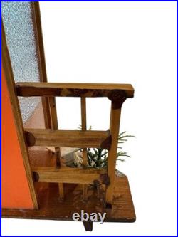 Vintage Mid Century Japanese 1950s Geisha Diorama Table Lamp Working