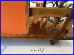 Vintage Mid Century Japanese 1950s Geisha Diorama Table Lamp Working