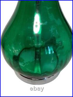Vintage Mid-Century Mod 1970s Green Table Lamp