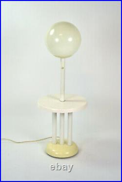 Vintage Mid Century Modern Atomic Lunar I Globe Floor Lamp with Table