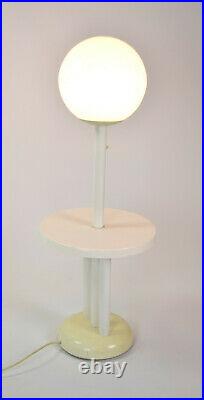 Vintage Mid Century Modern Atomic Lunar I Globe Floor Lamp with Table