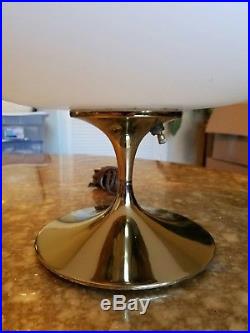 Vintage Mid Century Modern Brass color Laurel Lamp Co Mushroom Table Lamp