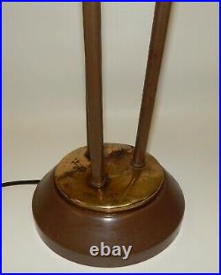 Vintage Mid Century Modern Bullet Cone Atomic 3-Light Table Lamp