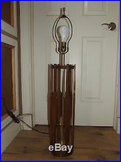 Vintage Mid Century Modern Danish Teak Table Lamp