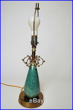 Vintage Mid-Century Modern Deena Atomic Eames Era Lamp 2 Tier Fiberglass Shade