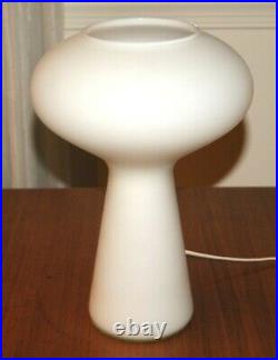Vintage Mid Century Modern Gilbert Mushroom Frosted Glass Lamp