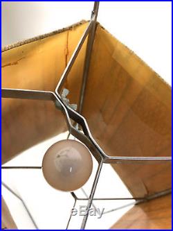 Vintage Mid Century Modern Minimalist Box Kite Table Desk Lamp George Nelson Era
