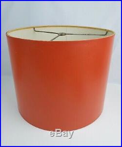 Vintage Mid-Century Modern Orange Wishbone Table Lamp Original shade Laurel