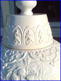 Vintage Mid Century Pair Of Porcelain Ginger Jar Table Lamps