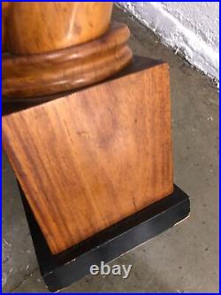 Vintage Mid Century Solid Wood Twisted/Swirl Tall Table Lamp