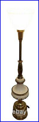 Vintage Mid Century Stiffel Brass Torchiere Table Lamp 39 Tall