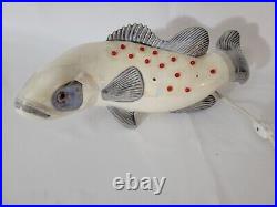 Vintage Mid-Century Style Fish 16 Long Lamp Rare