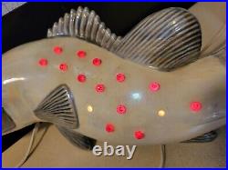 Vintage Mid-Century Style Fish 16 Long Lamp Rare