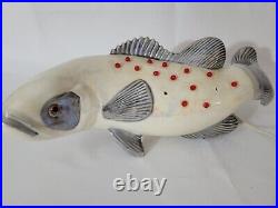 Vintage Mid-Century Style Fish 16 Long Lamp Rare