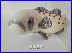 Vintage Mid-Century Style Fish 16 Long Lamp Rare