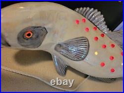 Vintage Mid-Century Style Fish 16 Long Lamp Rare