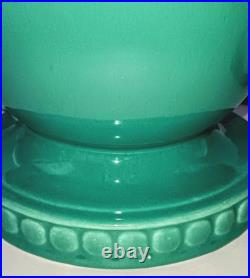 Vintage Mid-Century Turquoise Ceramic Table Lamp with Shade 1950s MCM Cabin Find