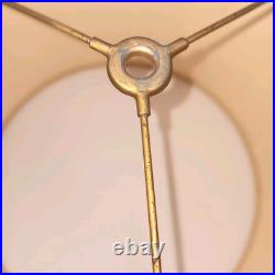 Vintage Mid-Century Turquoise Ceramic Table Lamp with Shade 1950s MCM Cabin Find