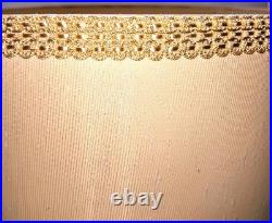 Vintage Mid-Century Turquoise Ceramic Table Lamp with Shade 1950s MCM Cabin Find