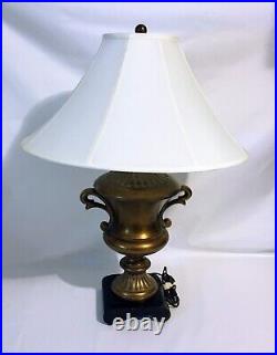 Vintage Midcentury Very Large Brass Urn Table Lamp Bronze Trophy