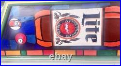 Vintage Miller Lite Pool Table Lamp 1992