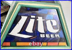 Vintage Miller Lite Pool Table Lamp 1992