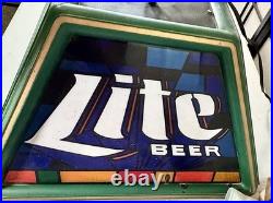 Vintage Miller Lite Pool Table Lamp 1992