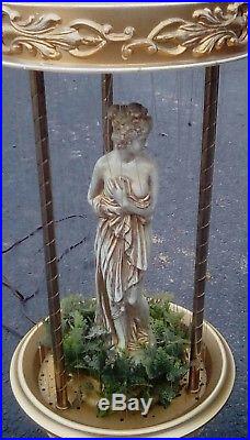 Vintage Mineral Oil Rain Drip Drop Table Lamp Greek Goddess Oil Motion Light