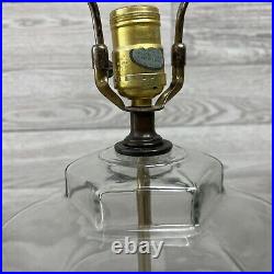 Vintage Modern Table Lamp with Table Top Dimmer Clear Glass Metal Base Jar