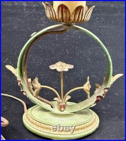 Vintage Moe Bridges / Signed Spanish Revival Type Cast Iron 1930's Table Lamp