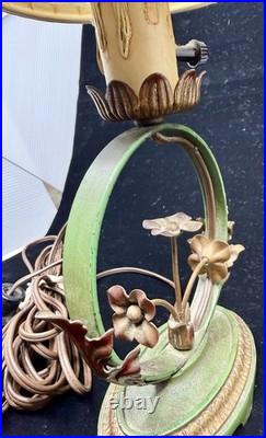 Vintage Moe Bridges / Signed Spanish Revival Type Cast Iron 1930's Table Lamp