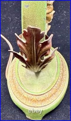 Vintage Moe Bridges / Signed Spanish Revival Type Cast Iron 1930's Table Lamp