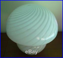 Vintage Murano Mushroom Swirl Table Lamp