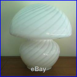Vintage Murano Mushroom Swirl Table Lamp