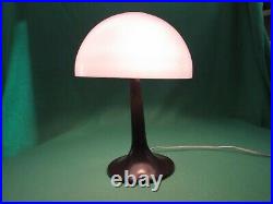 Vintage Mushroom Brown/ White Plastic Table Lamp
