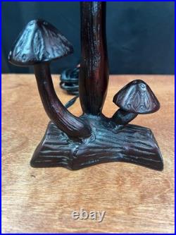 Vintage Mushroom Stained Glass Table Light Lamp Tiffany Style Vintage Mushroom Stained Glass Table Light Lamp Tiffany Style