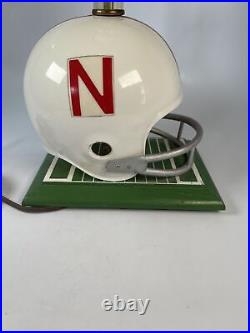 Vintage Nebraska Cornhuskers Huskers Table Lamp Night Light Helmet Football Rare