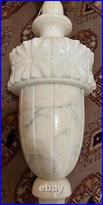 Vintage Neo Classical Style White Marble Table Lamp. See Pics For Appraisal