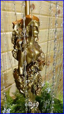 Vintage Nude Goddess Rare In Rock Motion Oil Rain Lamp Creators Inc. Table Light