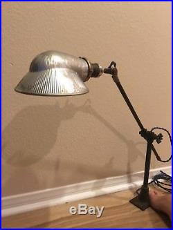 Vintage OC White Lamp Table or Wall Mount WithMercury Helmet Permaflector