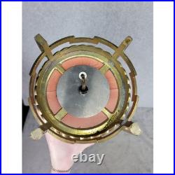 Vintage Orange Ceramic Ginger Jar Table Lamp With Brass Base 27 No Shade