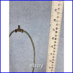 Vintage Orange Ceramic Ginger Jar Table Lamp With Brass Base 27 No Shade