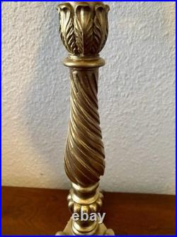 Vintage Ornate Gold Table Lamps Pair 31 Neoclassical Hollywood Regency
