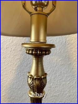 Vintage Ornate Gold Table Lamps Pair 31 Neoclassical Hollywood Regency