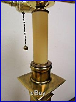 Vintage Pair Brass Table Lamps STIFFEL