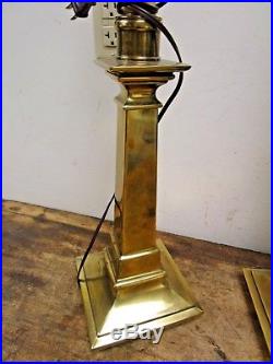 Vintage Pair Brass Table Lamps STIFFEL