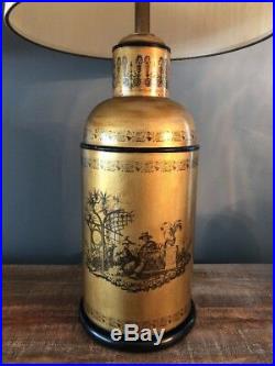 Vintage Pair Frederick COOPER CHINOISERIE Lamps Tea Caddy Cannister Asian Style