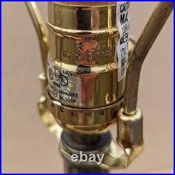 Vintage Pair Of Stiffel Antique Brass Table Lamps