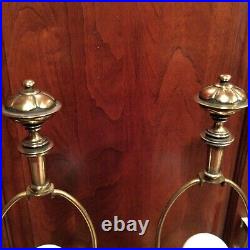 Vintage Pair Stiffel Brass Lamps RARE Urn Table Lamps with Outstanding Finials